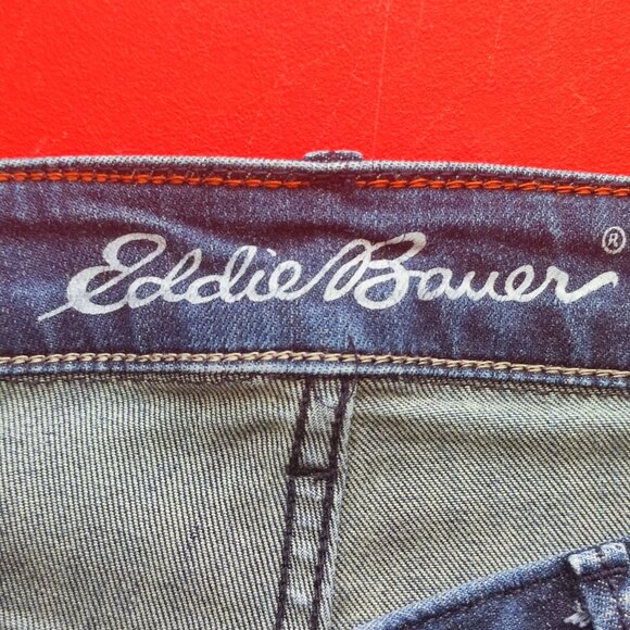 Eddie Bauer jeans slim straight slightly curvy regular blue women's size 10 - Picture 5 of 11